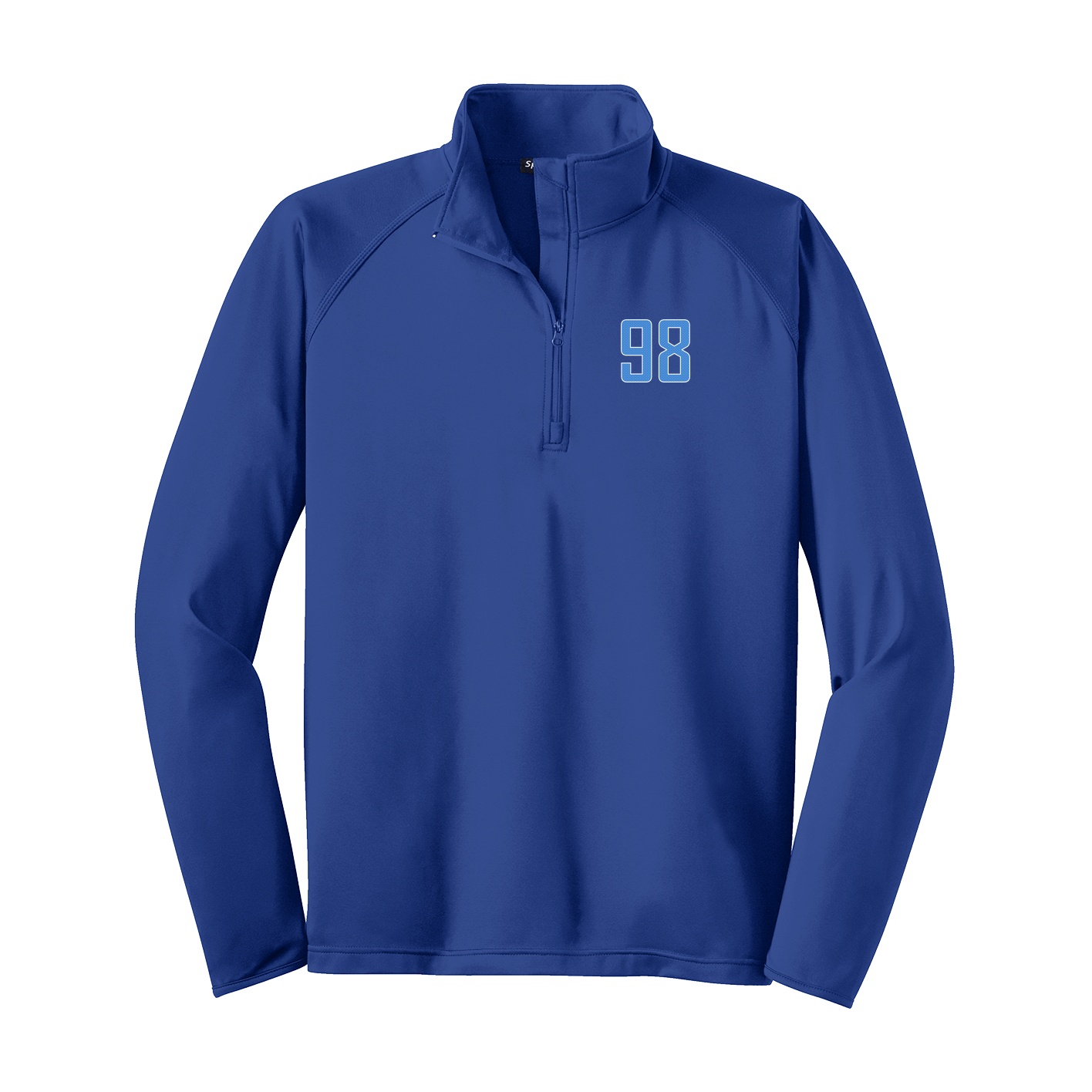 Q-Zip Pullover — Front Shirsy in Royal