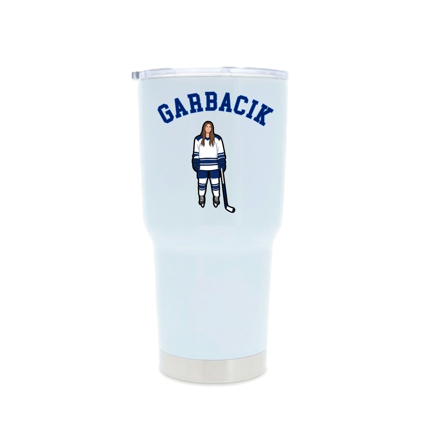 30oz Stainless Steel Tumbler — Shirsey Arch in White