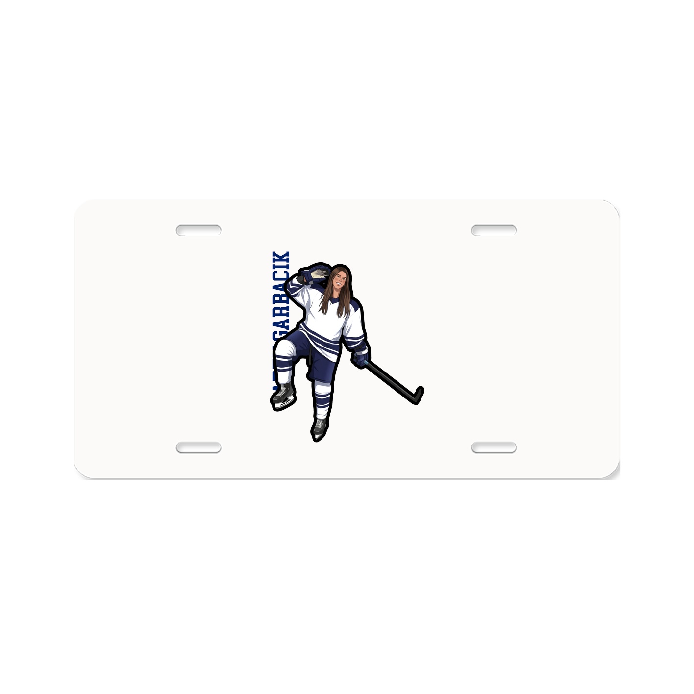 License Plate — Name Vertical in Classic