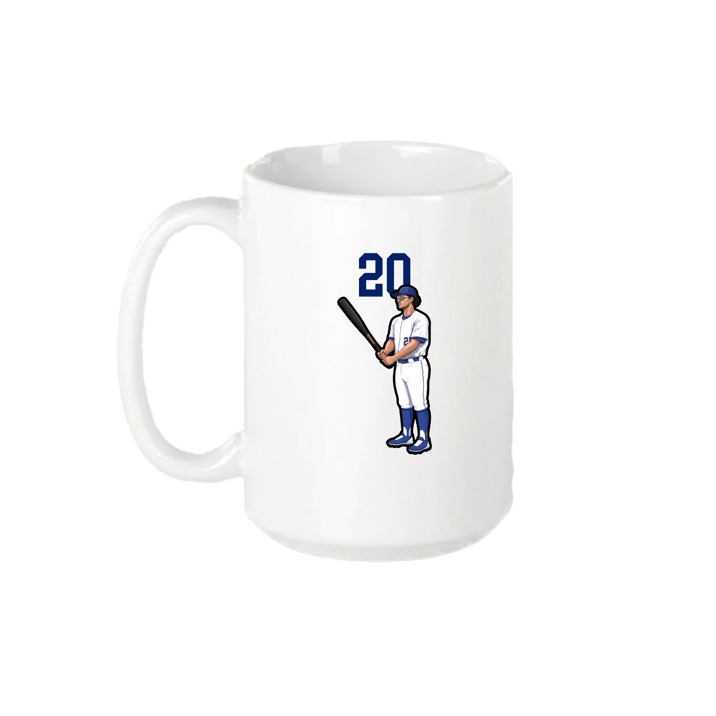 15oz Coffee Mug — Number Top in White