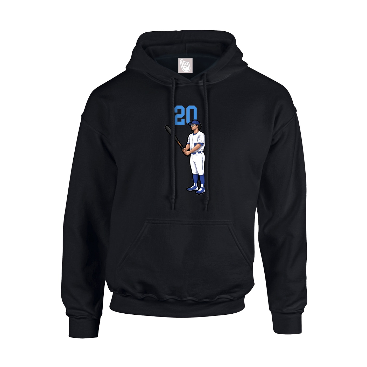 Youth Hoodie — Number Top in Black