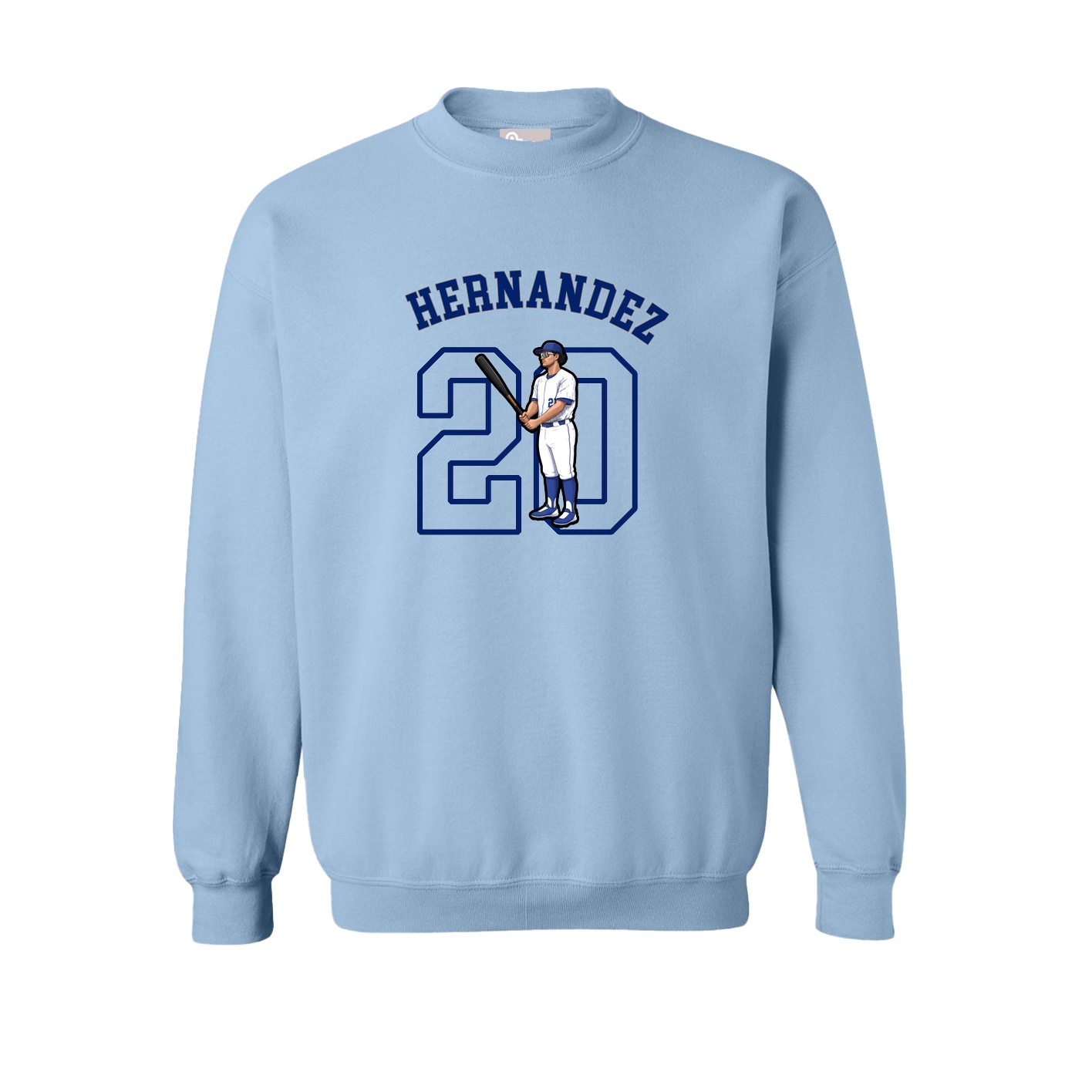 Fleece Crew — Shirsey Arch in Light Blue
