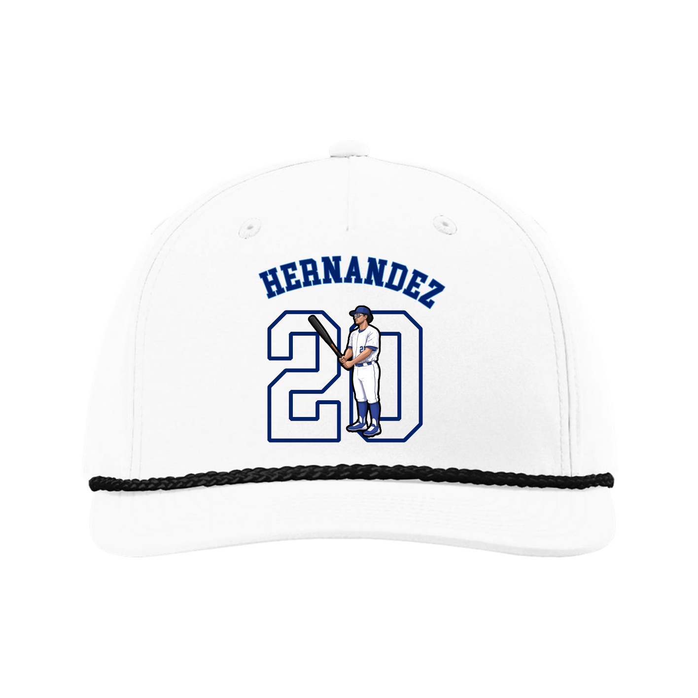 Five-Panel Classic Rope Cap — Shirsey Arch in White