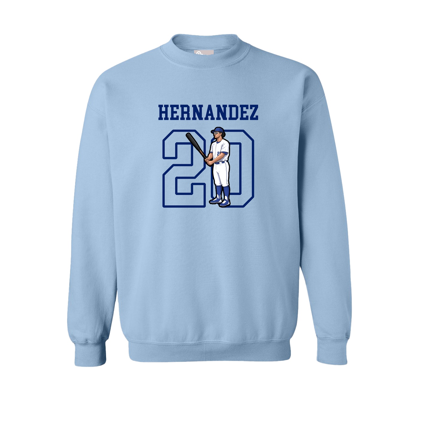 Fleece Crew — Shirsey in Light Blue
