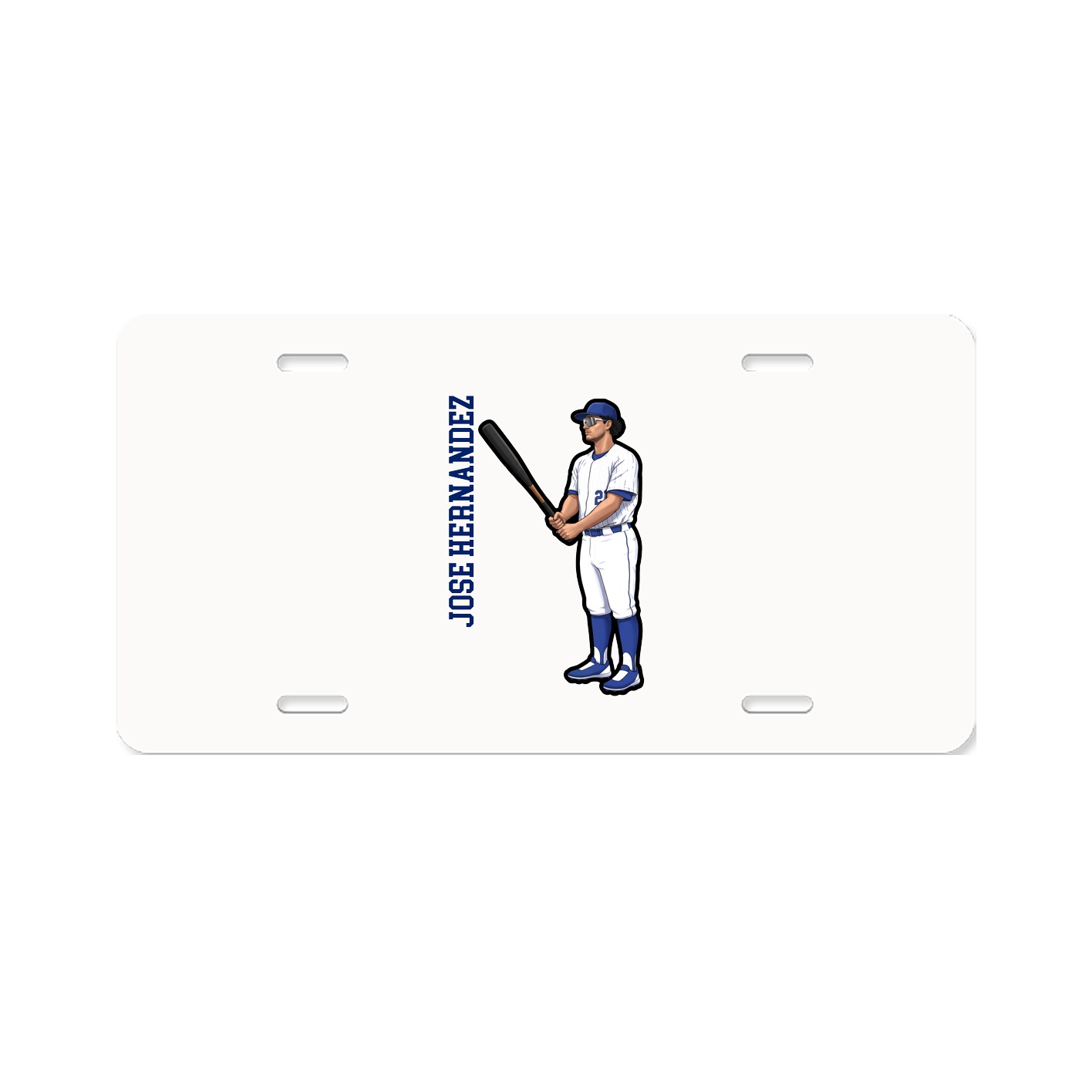 License Plate — Name Vertical in Classic
