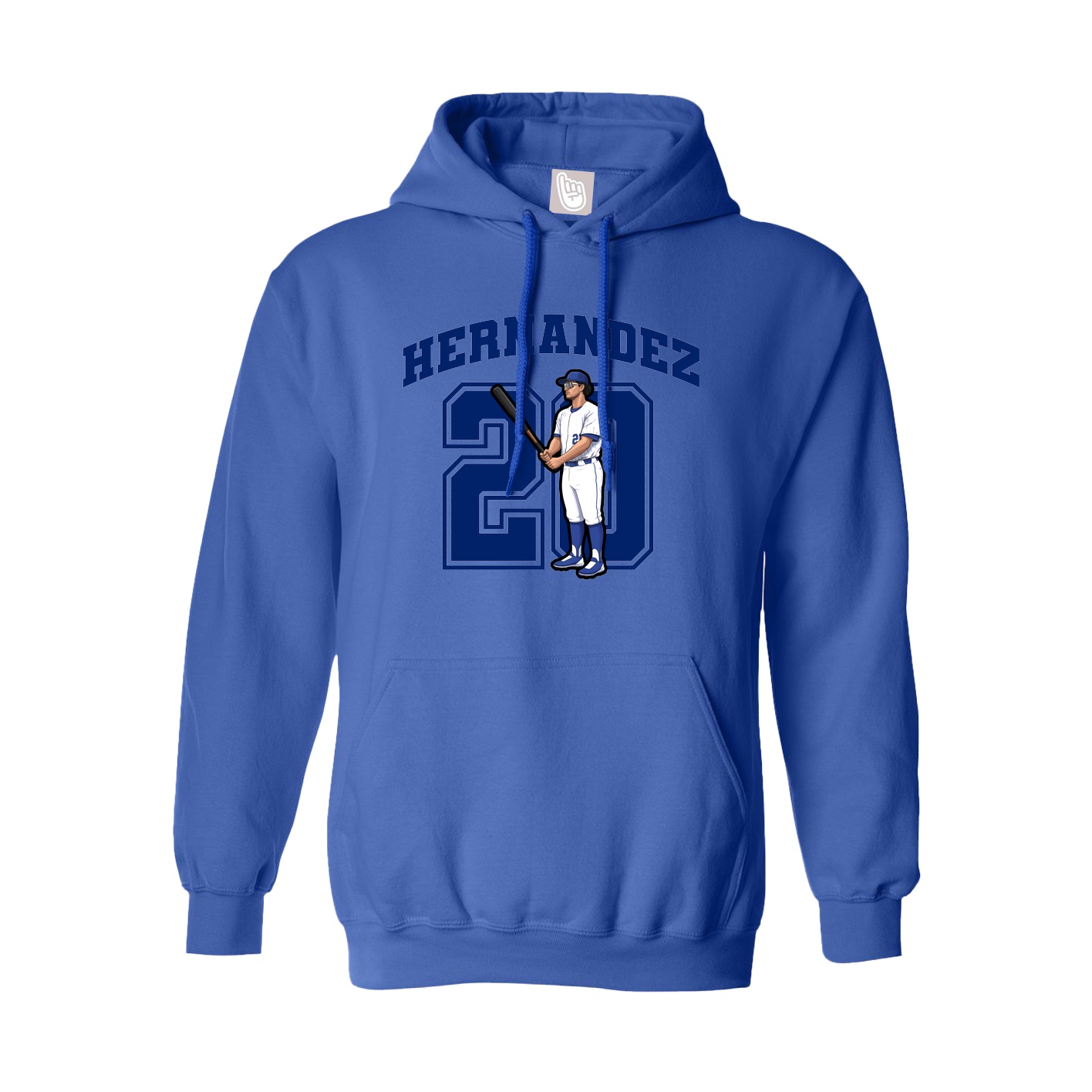 Hoodie — Number in Royal
