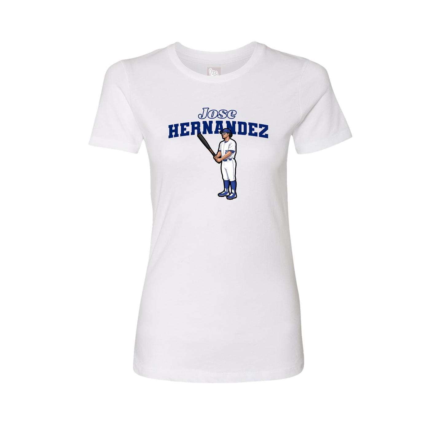 Fitted Women's Tee — Name Arch in White