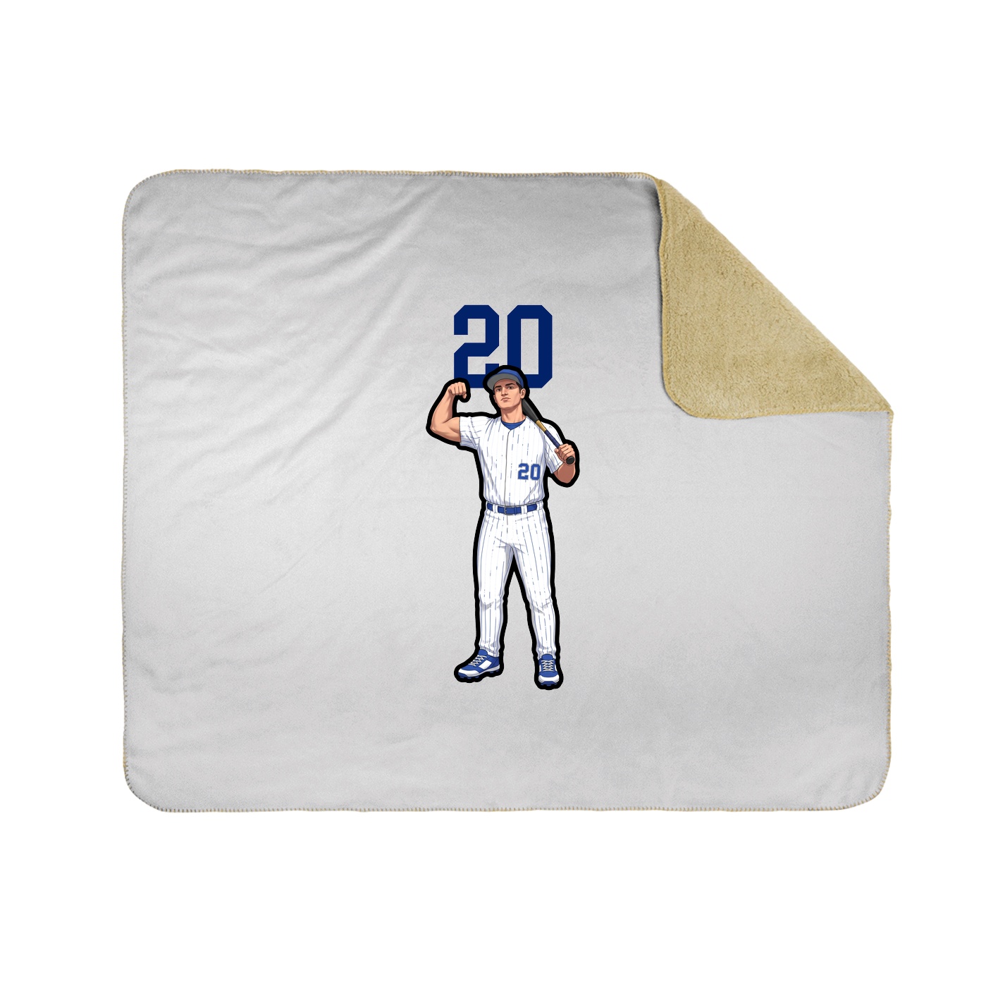 Throw Blanket — Number Top in White