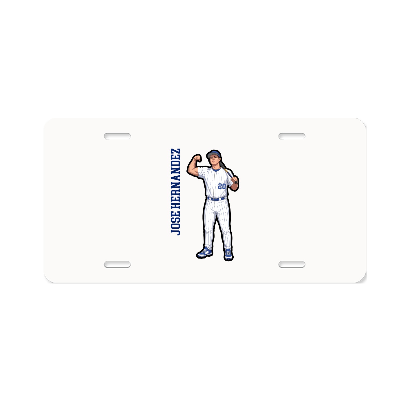 License Plate — Name Vertical in Classic