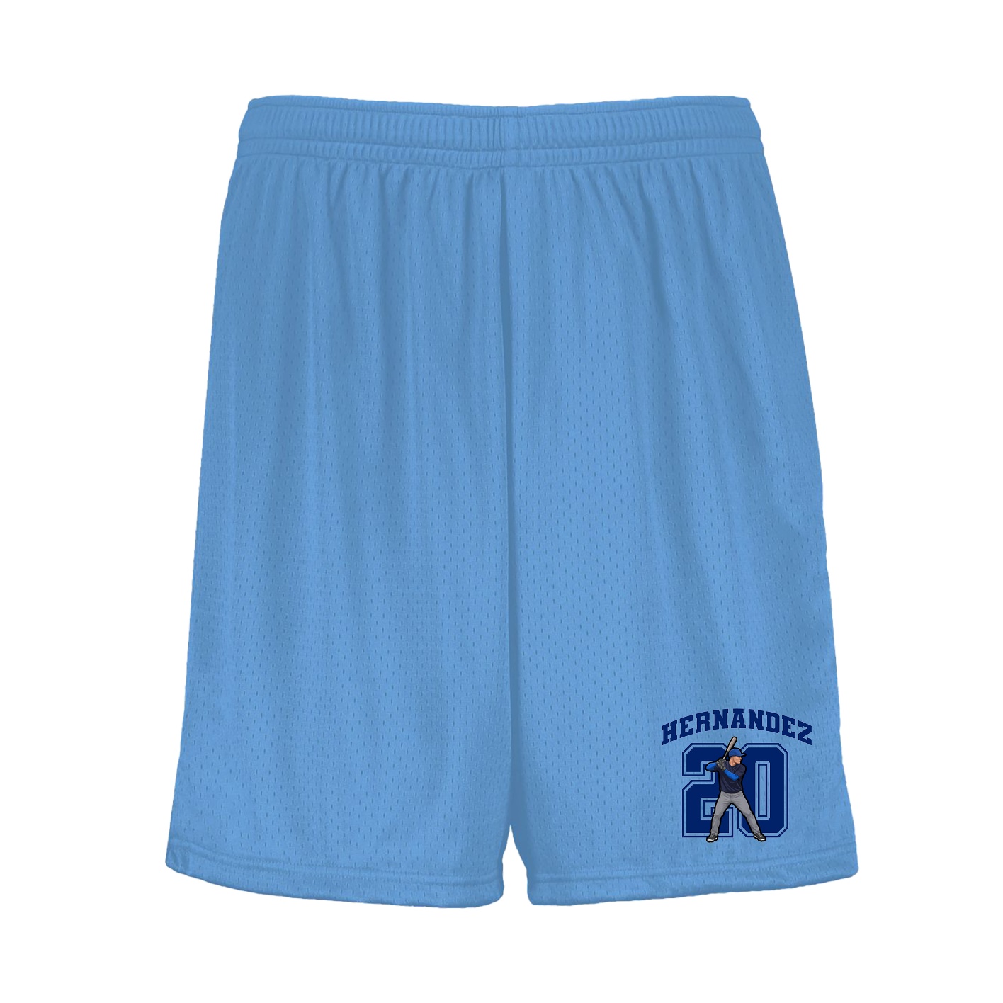 Shorts — Number in Light Blue