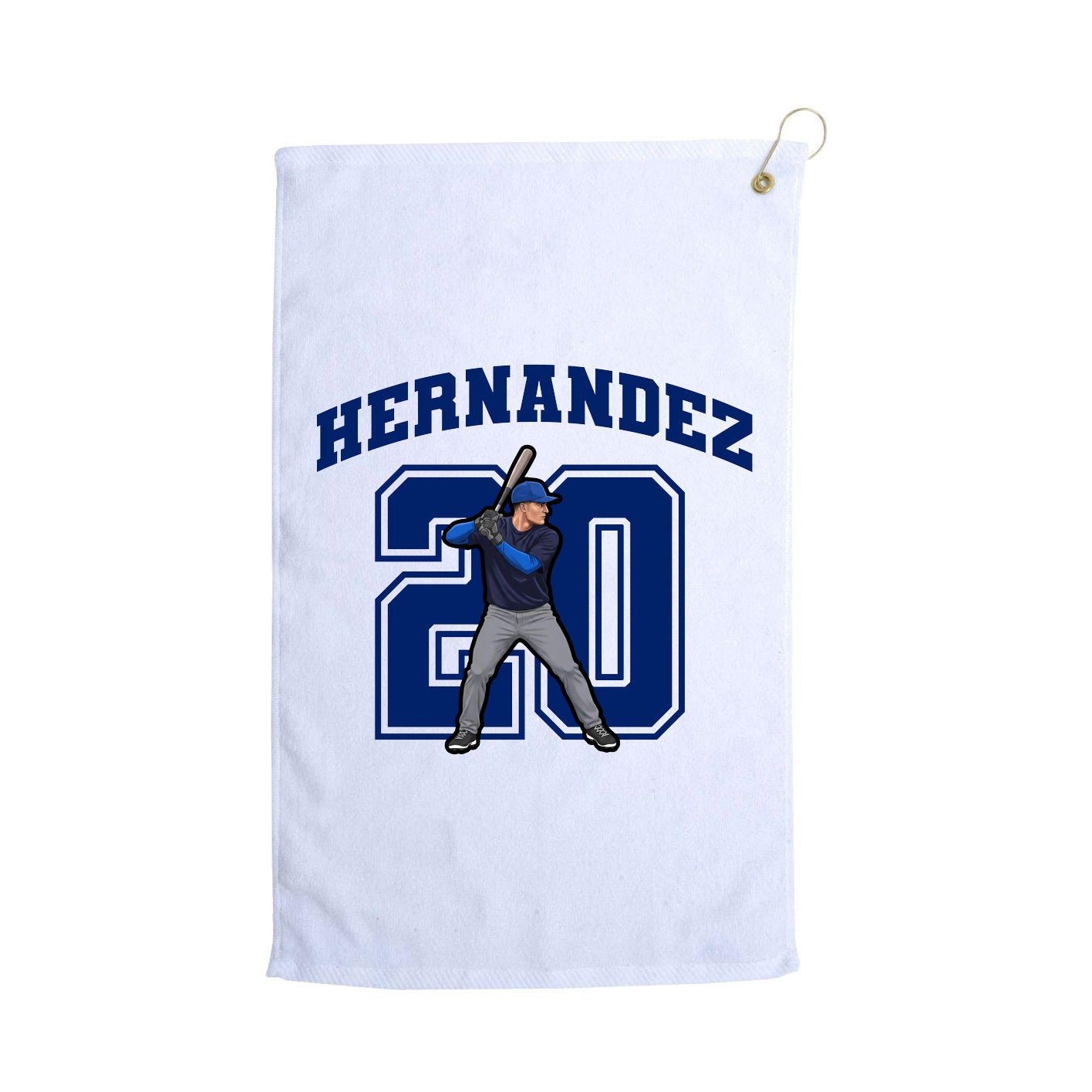 Golf Towel — Number in White