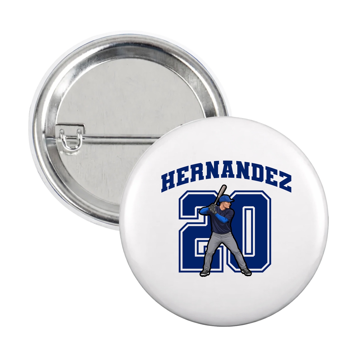 Game Day Button — Number in White