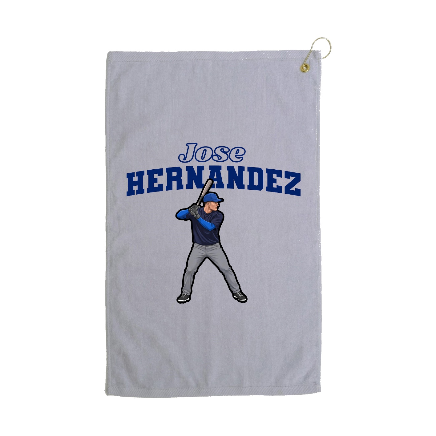 Golf Towel — Name Arch in Grey