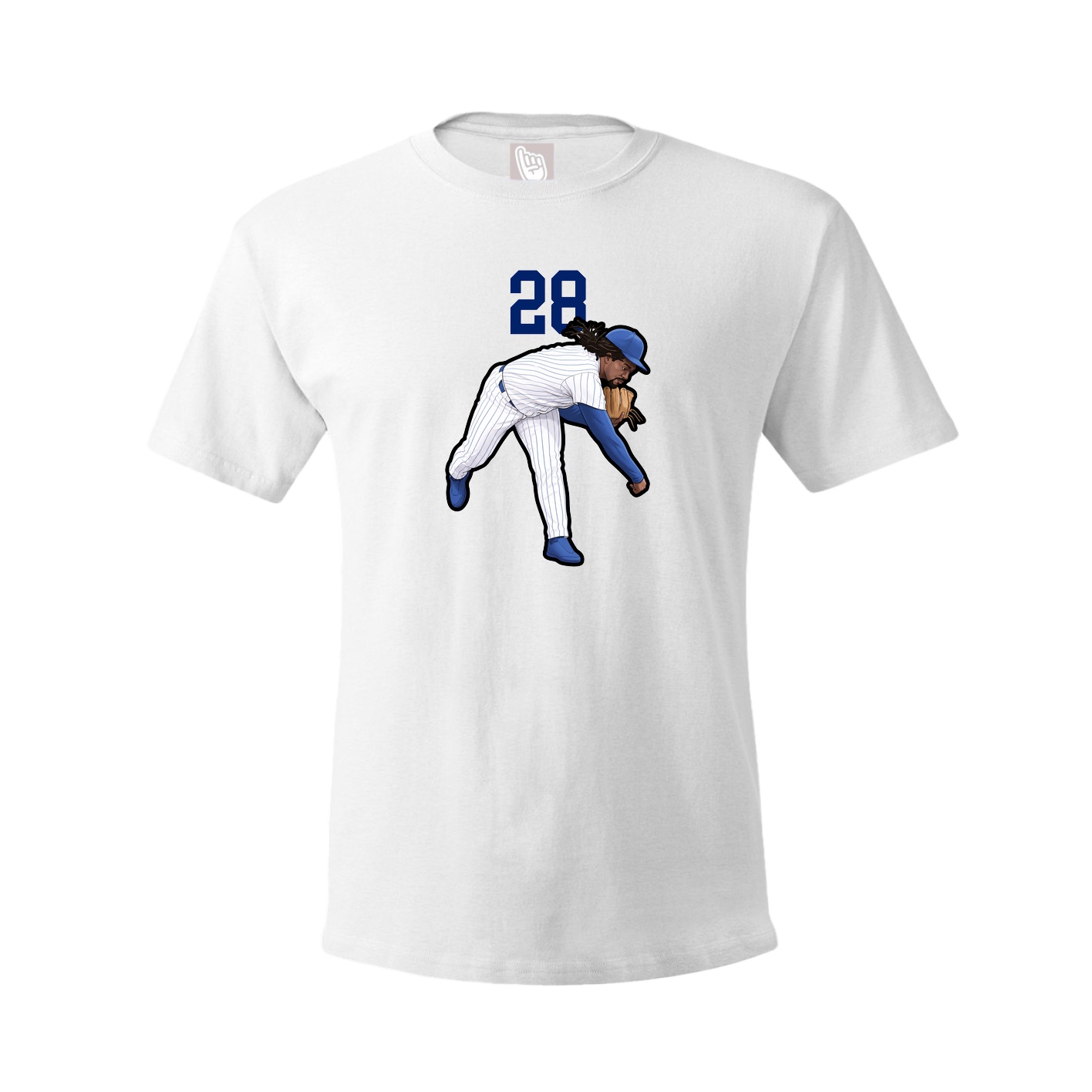 Youth Tee — Number Top in White