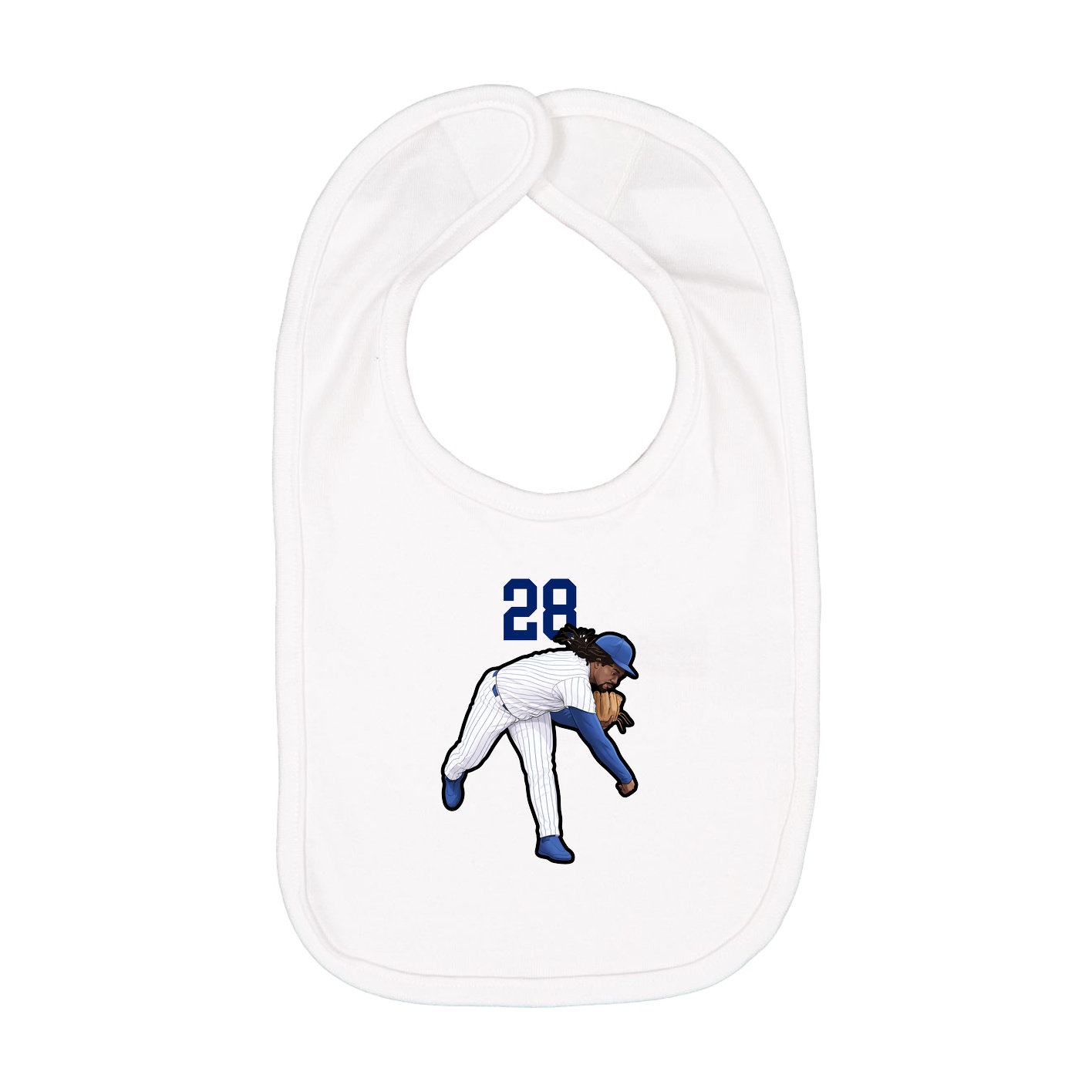 Infant Bib — Number Top in White