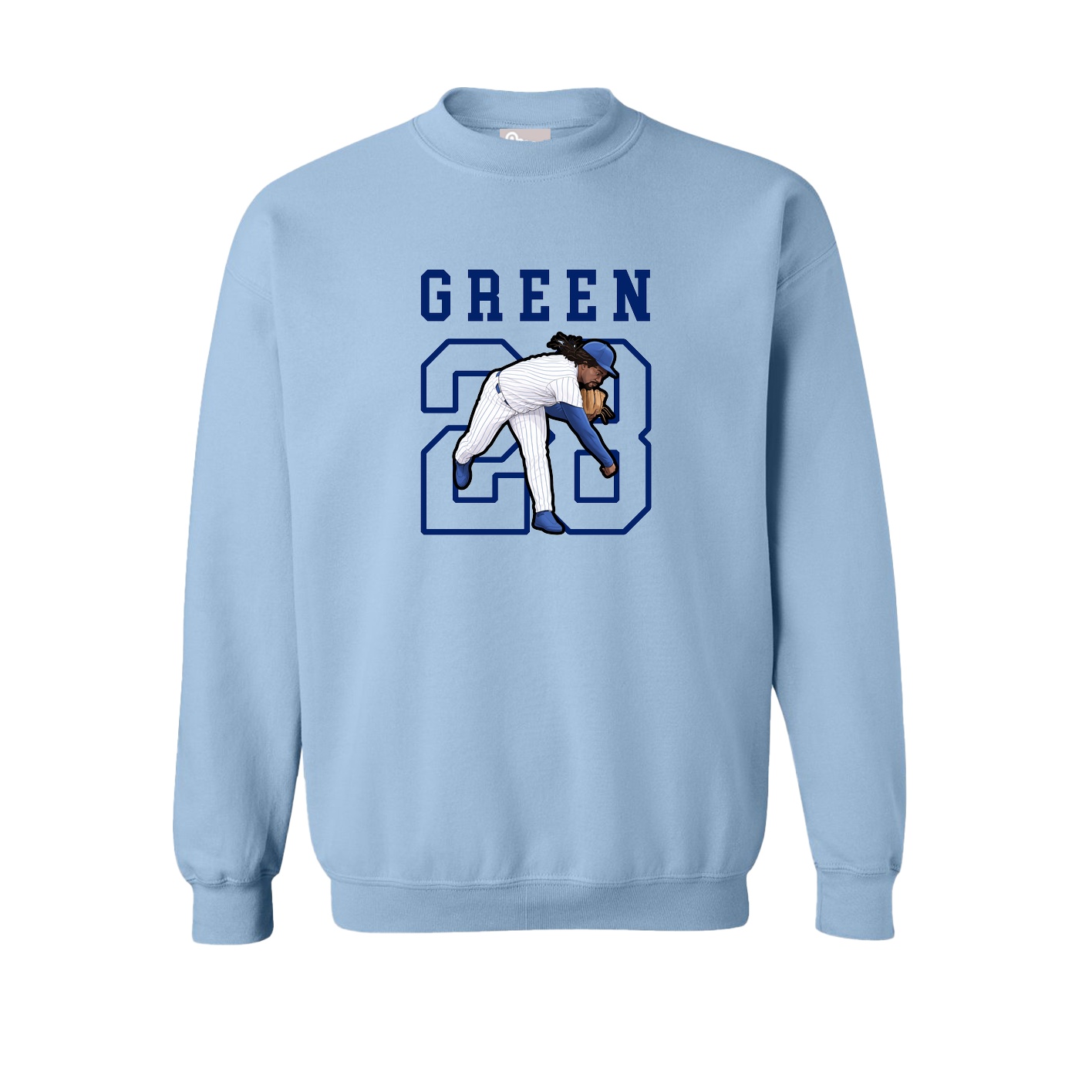 Fleece Crew — Shirsey in Light Blue