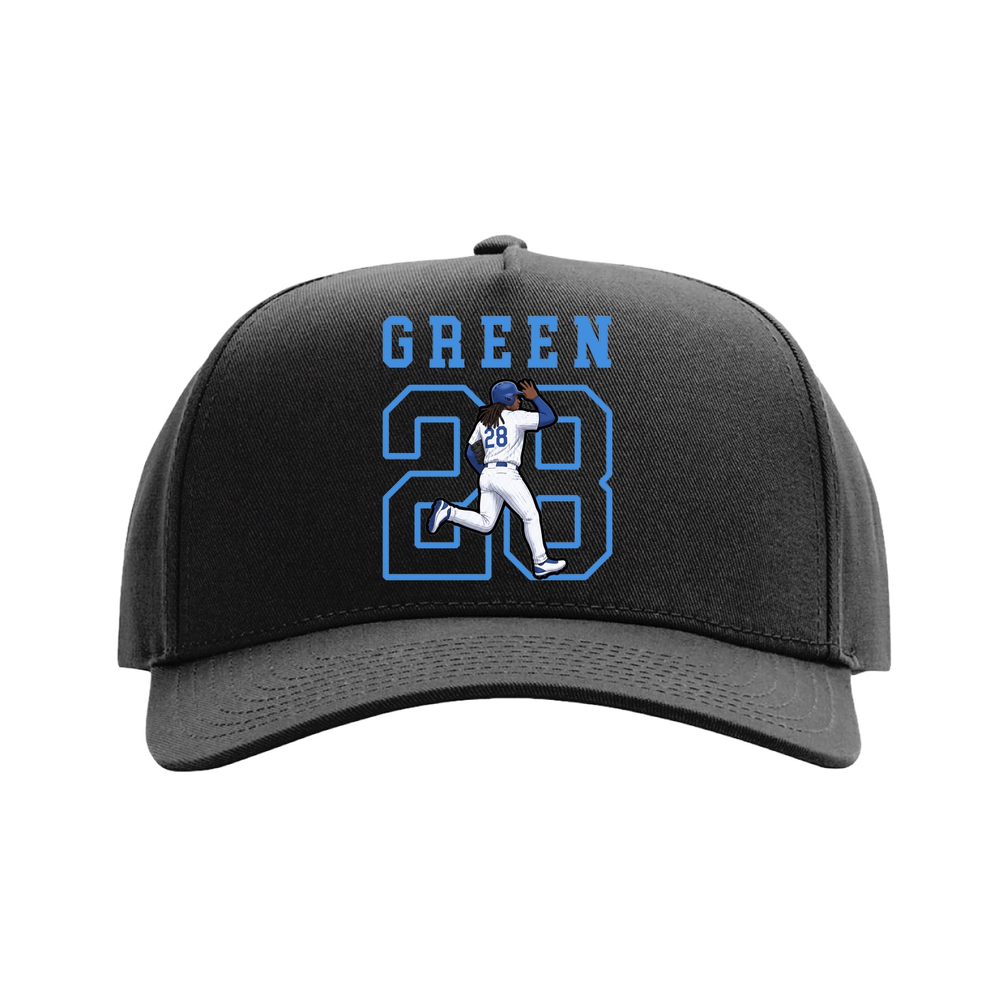 Full Fabric Five-Panel Champ Cap — Shirsey in Black