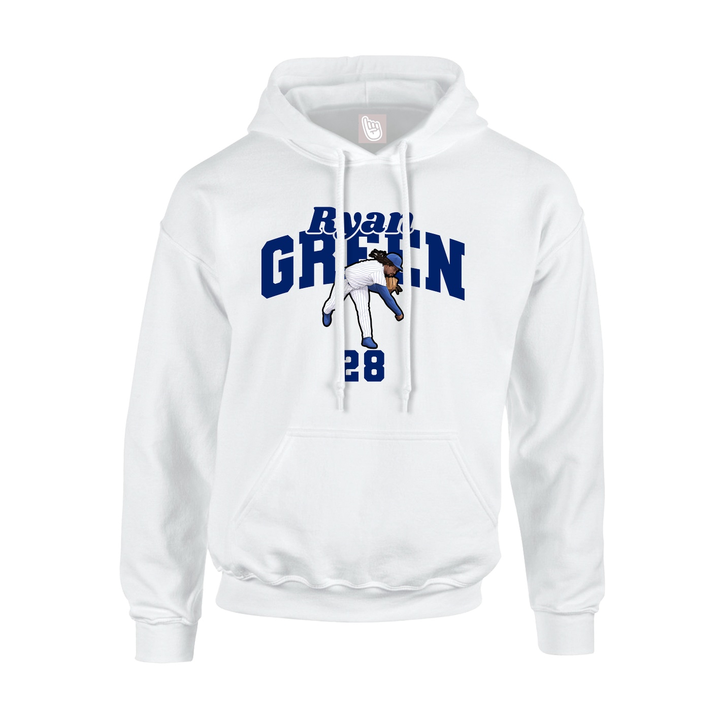 Youth Hoodie — Signature Arch in White