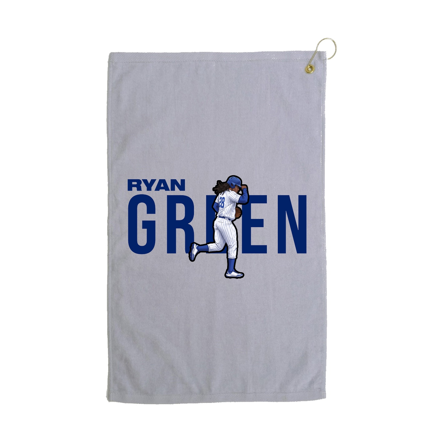 Golf Towel — Player Name in Grey
