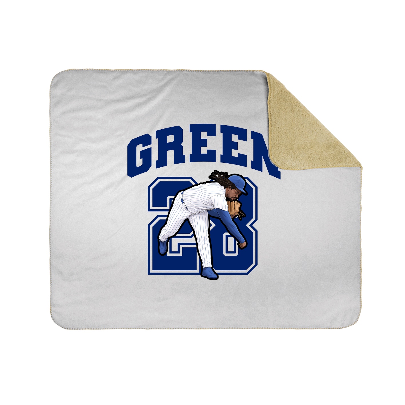 Throw Blanket — Number in White