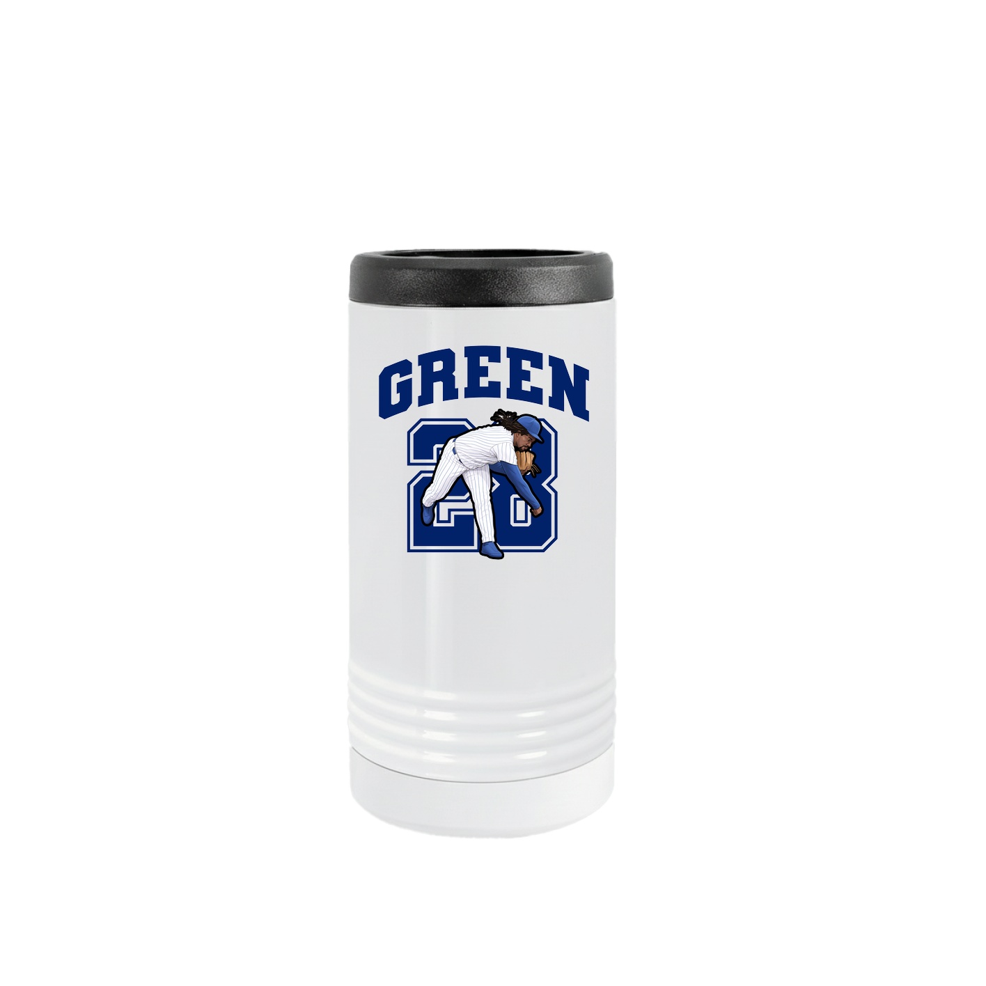 Slim Beverage Holder — Number in White