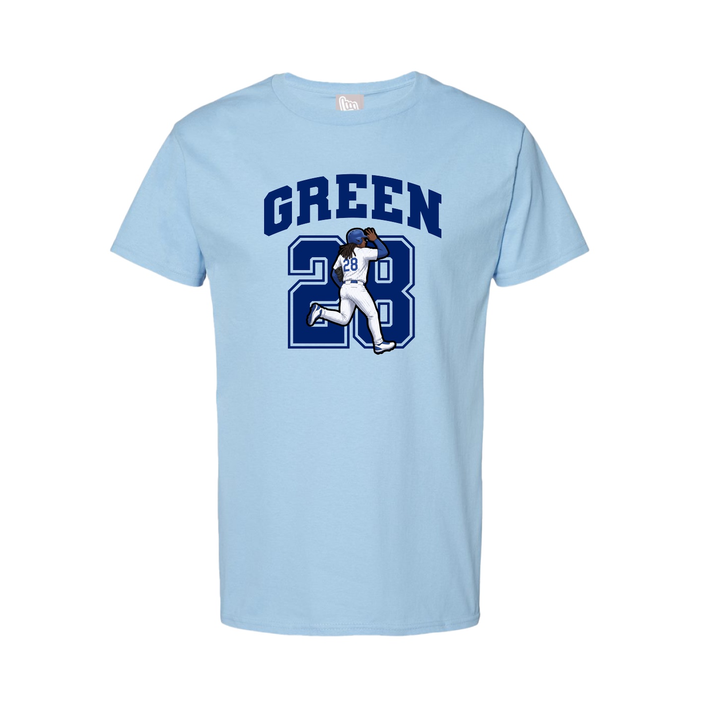 Tee — Number in Light Blue