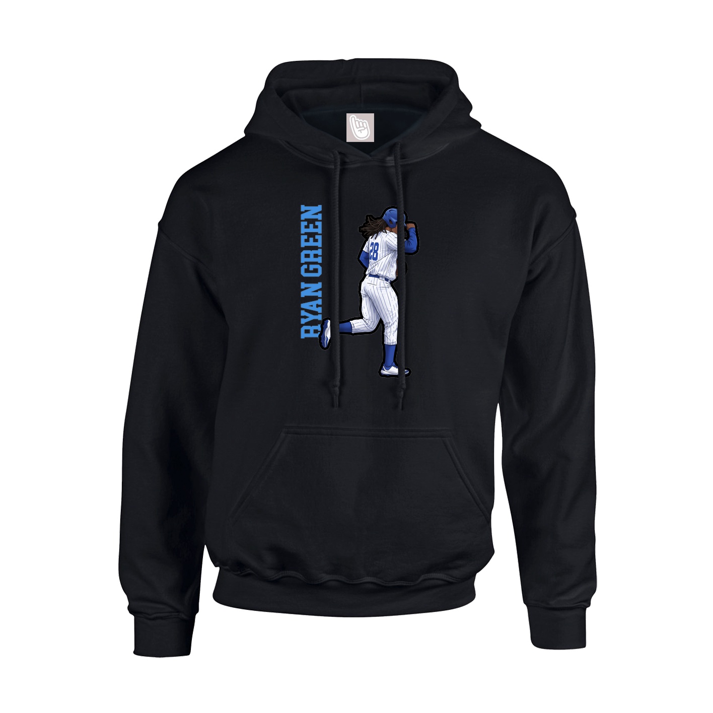 Hoodie — Name Vertical in Black