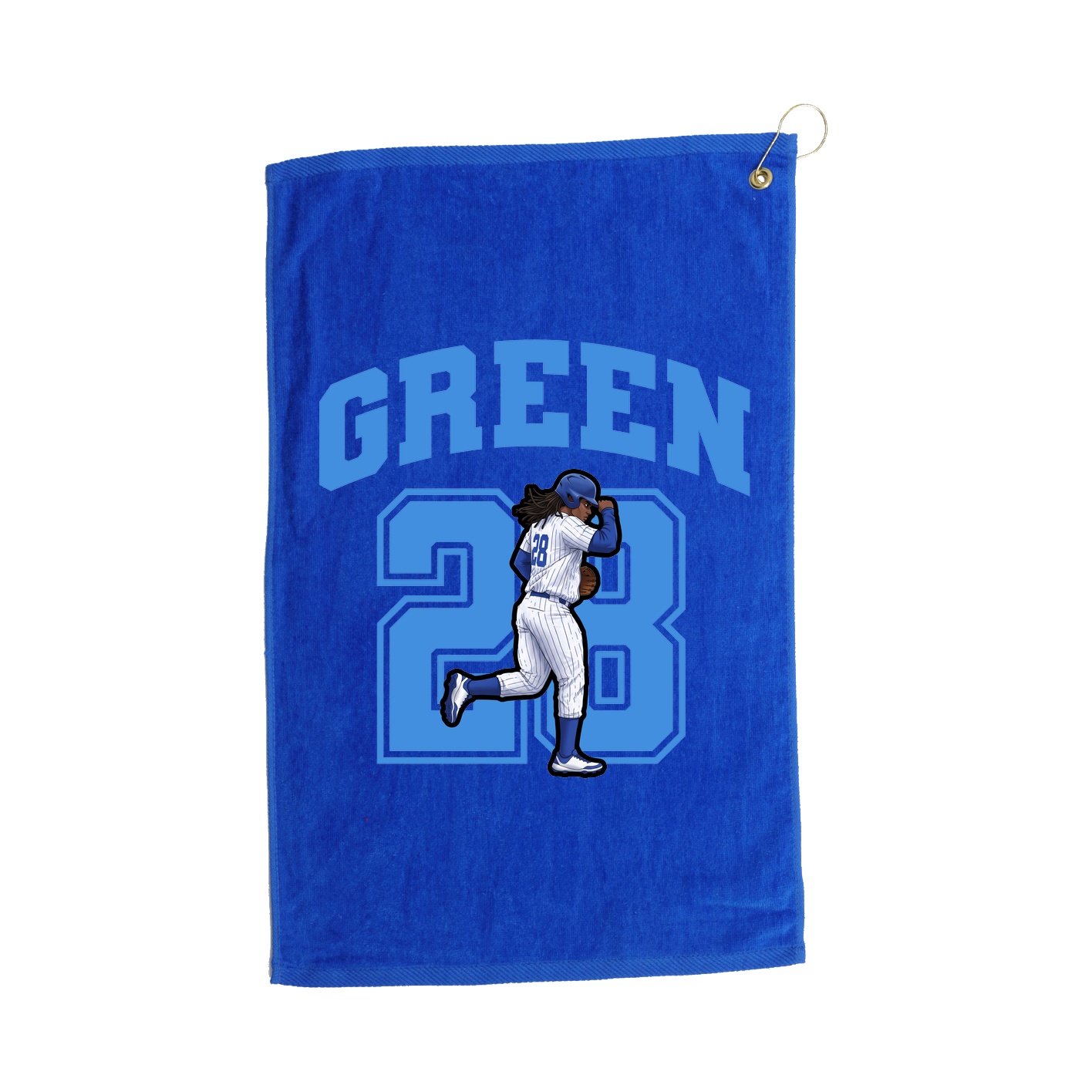 Golf Towel — Number in Royal