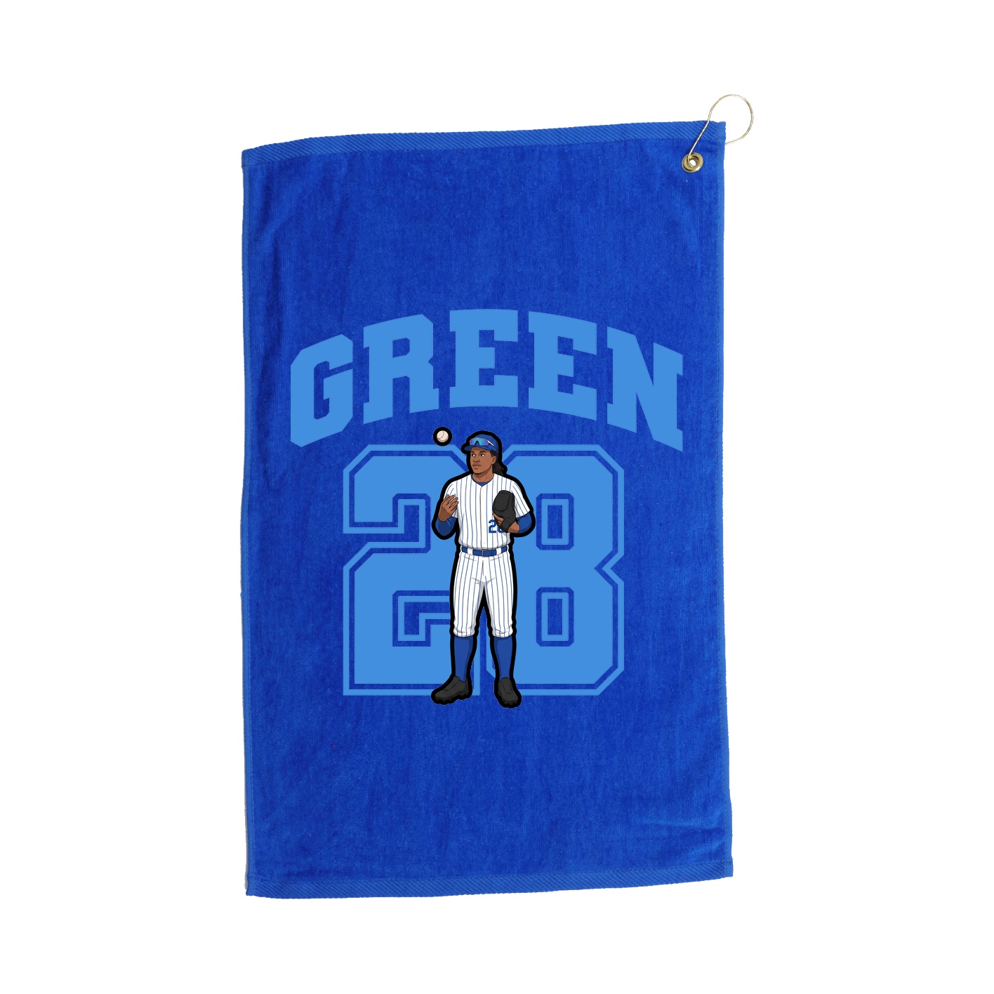 Golf Towel — Number in Royal