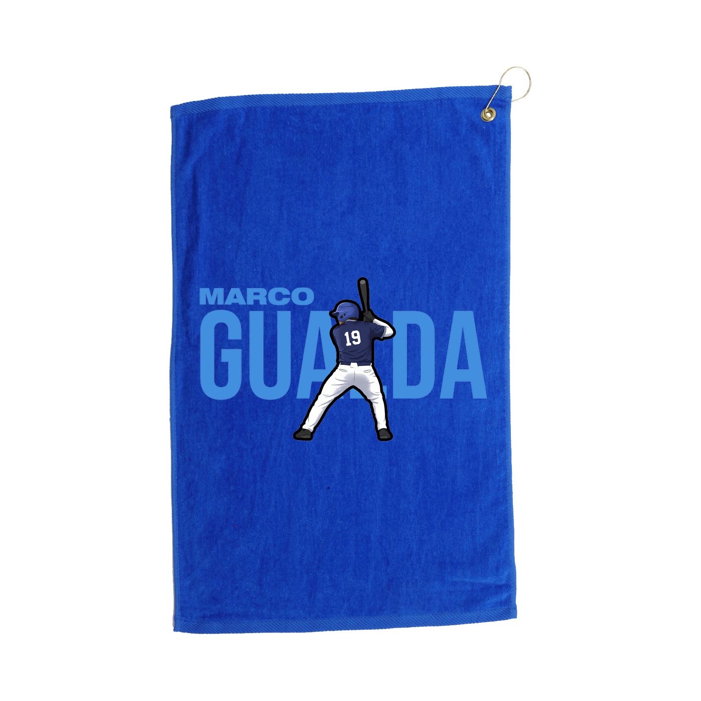 Golf Towel — Player Name in Royal