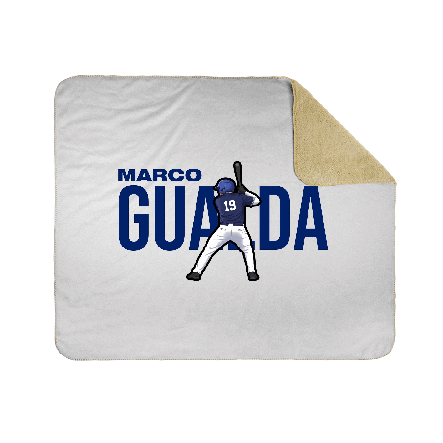 Throw Blanket — Player Name in White