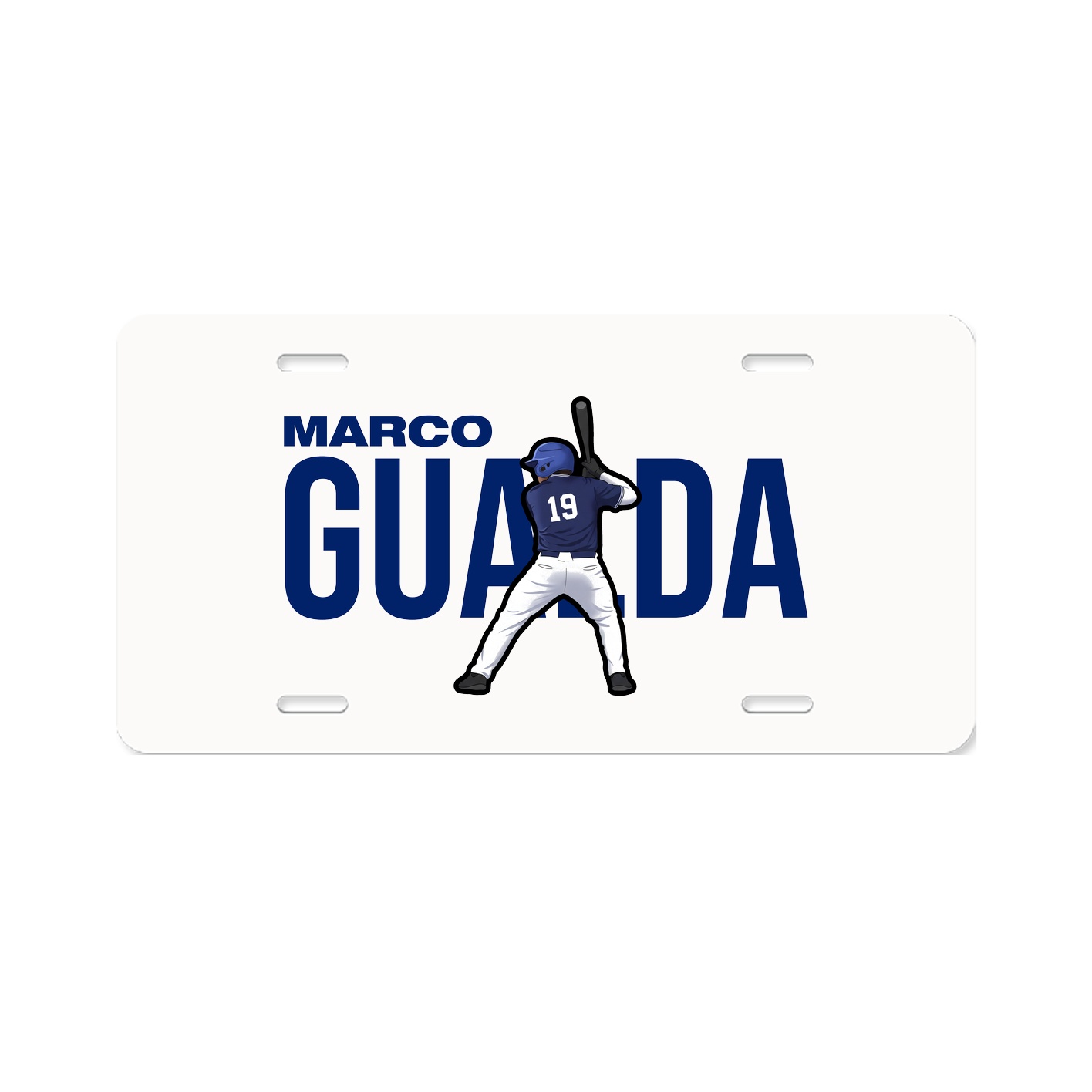 License Plate — Player Name in Classic