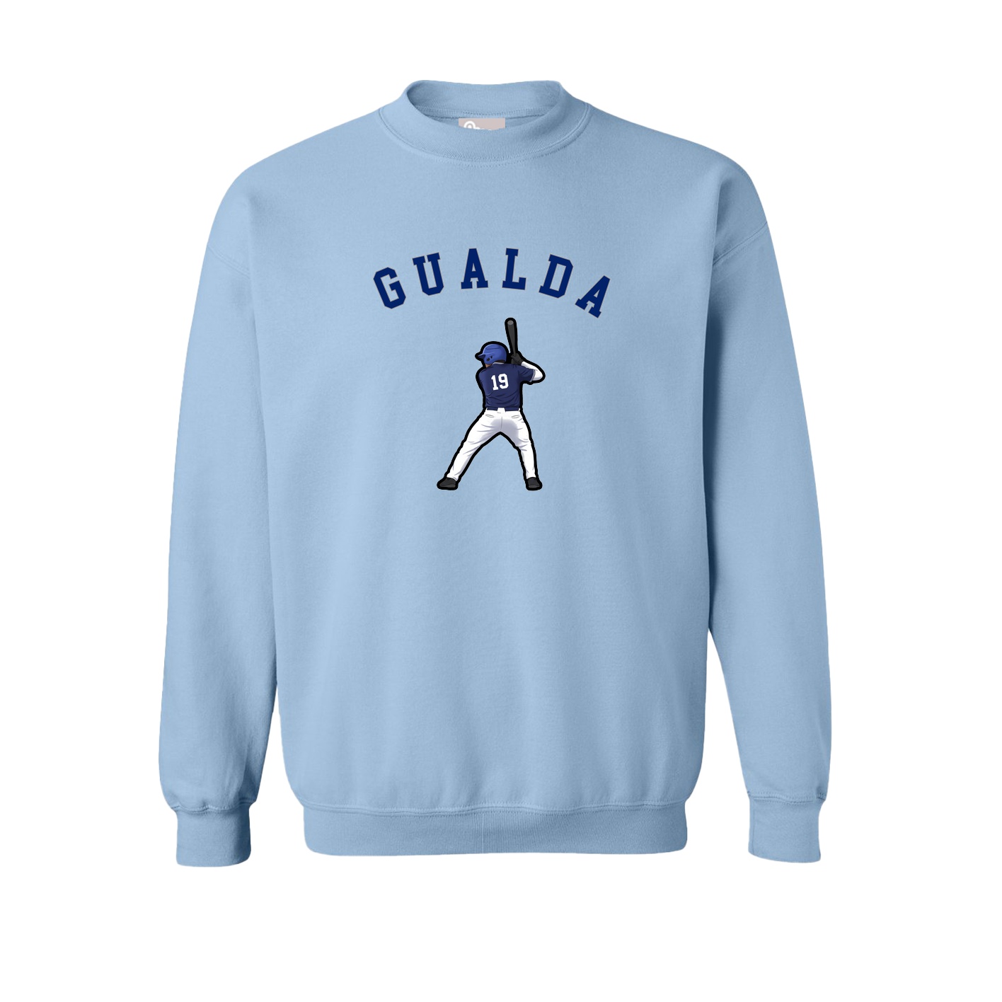 Fleece Crew — Shirsey Arch in Light Blue