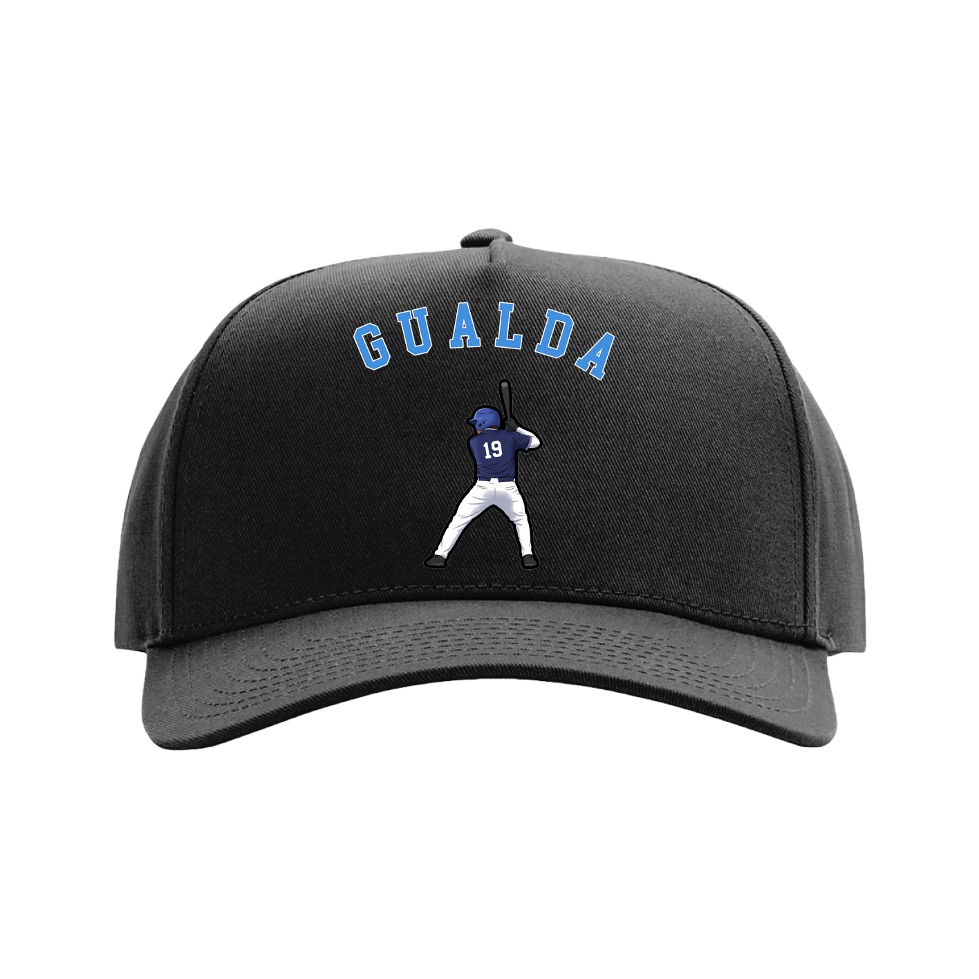Full Fabric Five-Panel Champ Cap — Shirsey Arch in Black