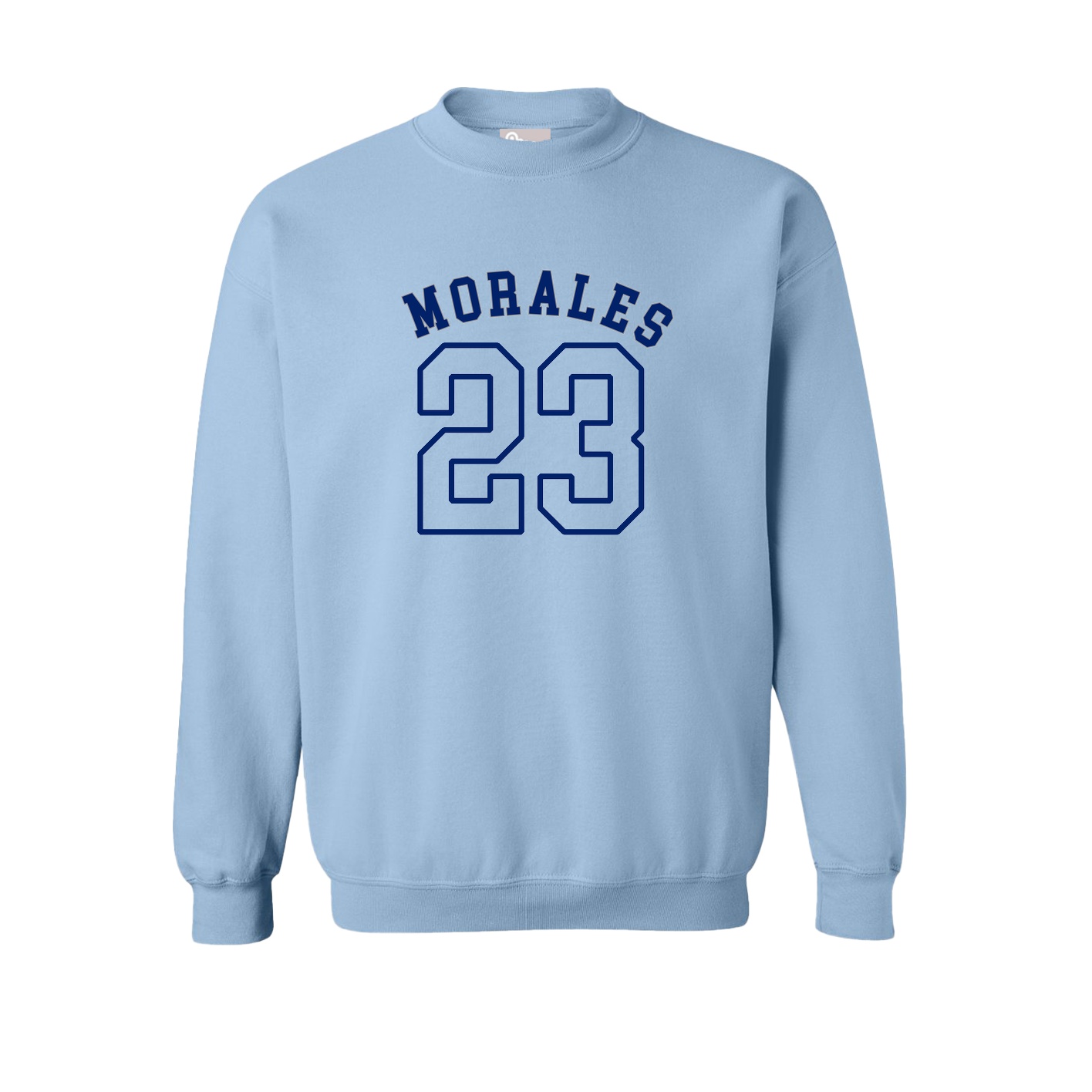 Fleece Crew — Shirsey Arch in Light Blue