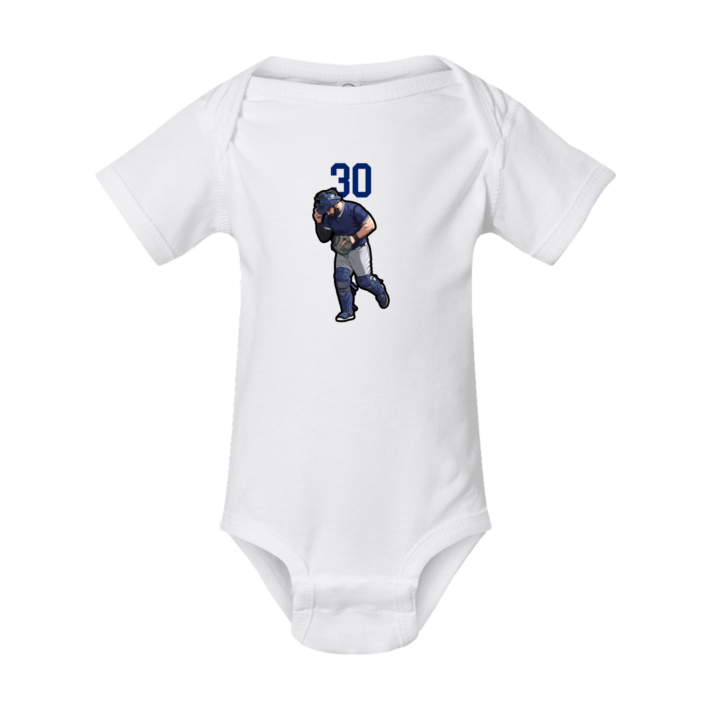 Baby Onesie — Number Top in White