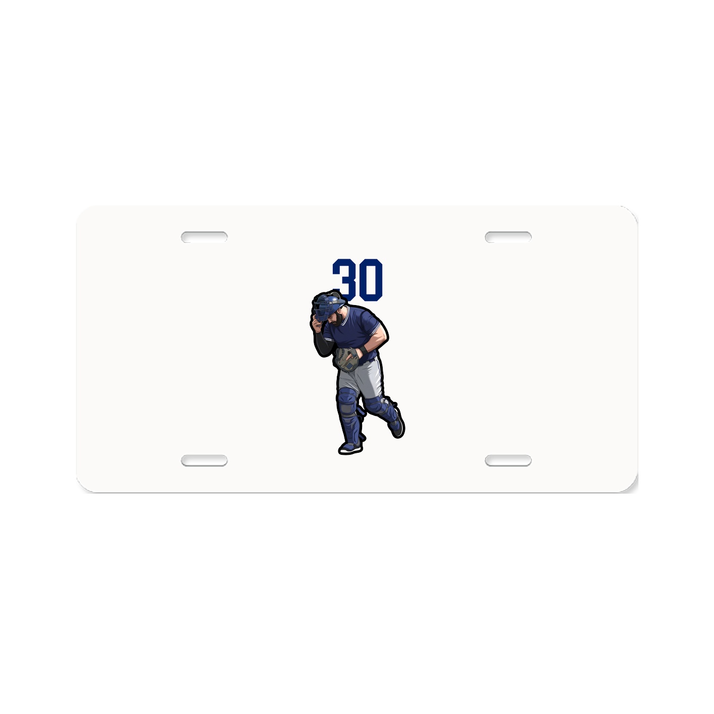 License Plate — Number Top in Classic