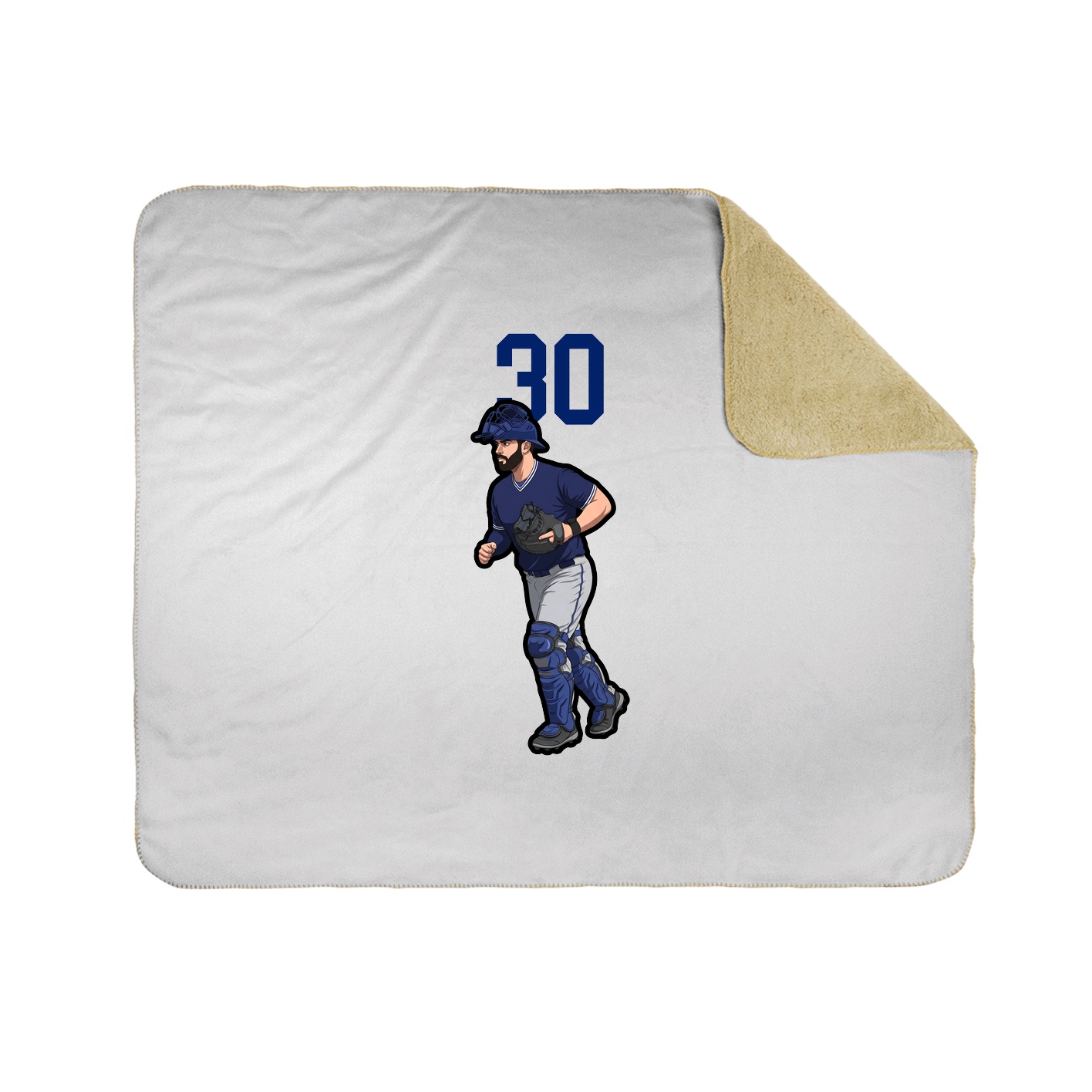Throw Blanket — Number Top in White