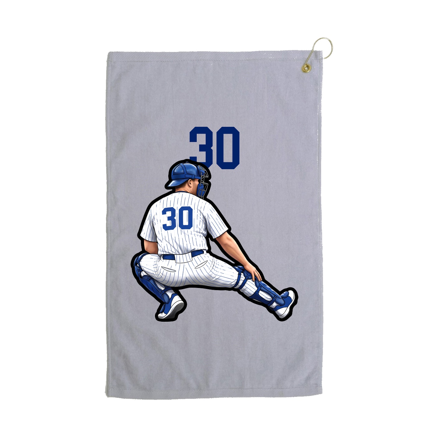 Golf Towel — Number Top in Grey