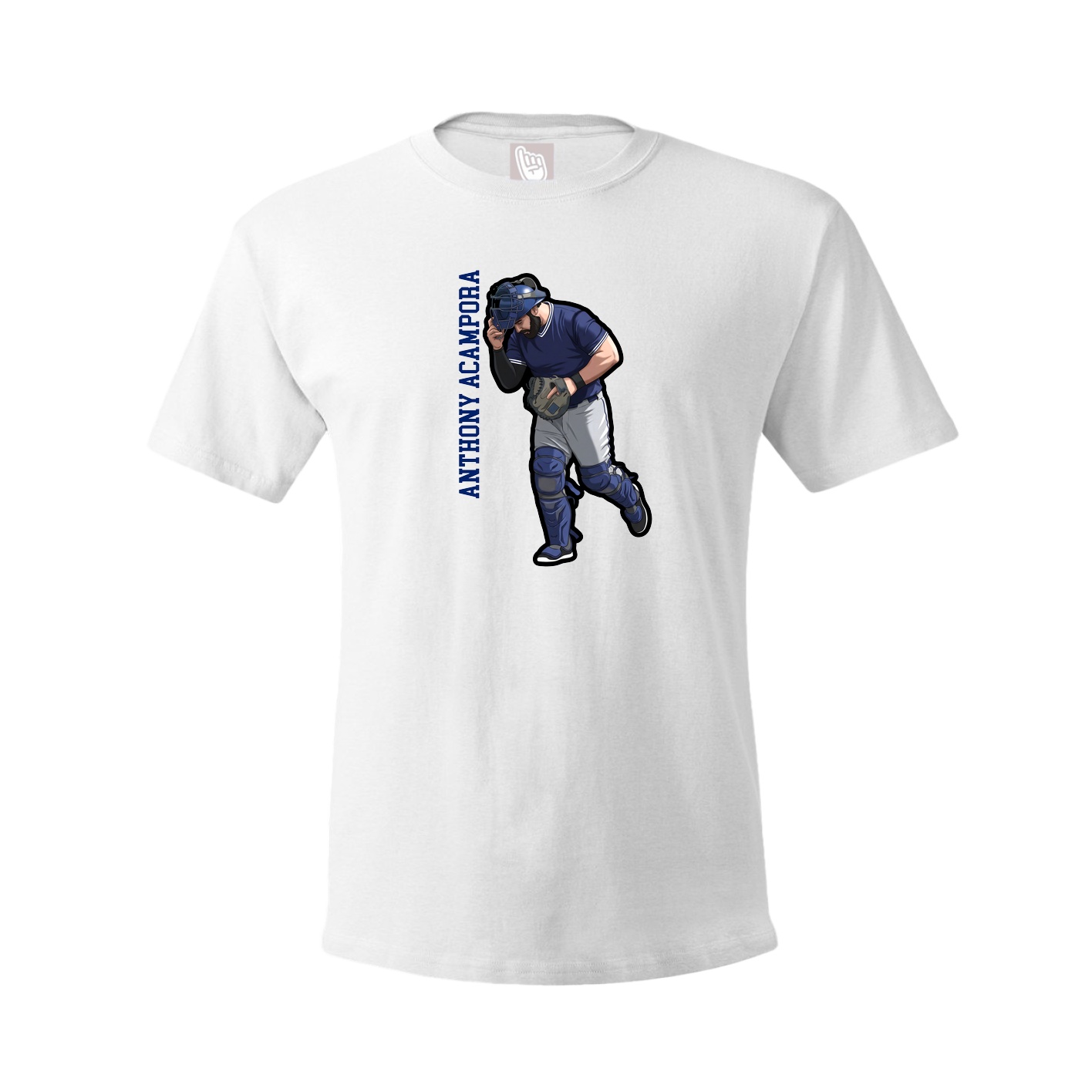 Tee — Name Vertical in White
