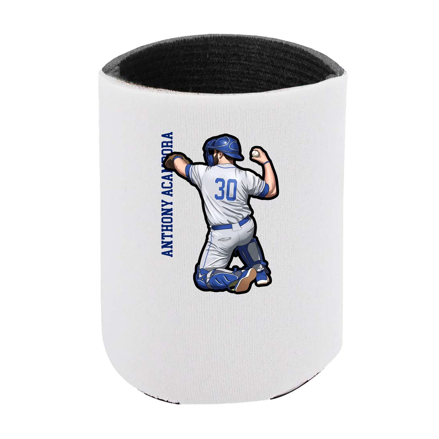 Can Holder — Name Vertical in White