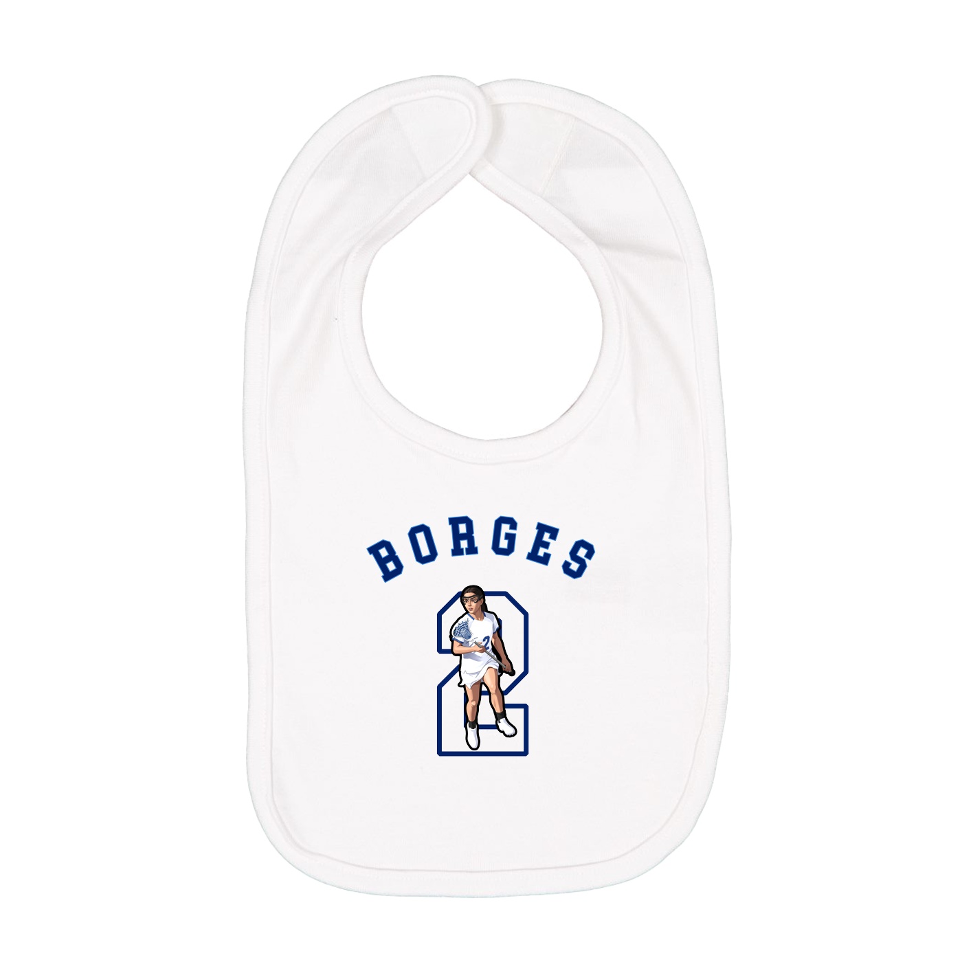 Infant Bib — Shirsey Arch in White