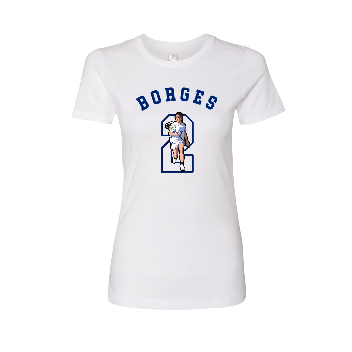 Fitted Women's Tee — Shirsey Arch in White