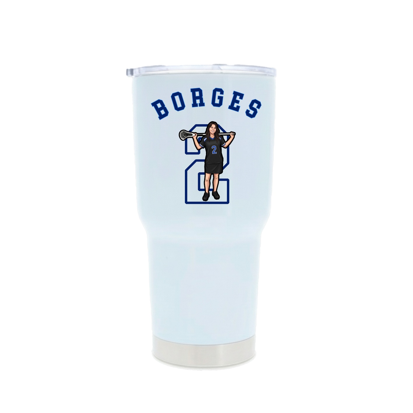 30oz Stainless Steel Tumbler — Shirsey Arch in White