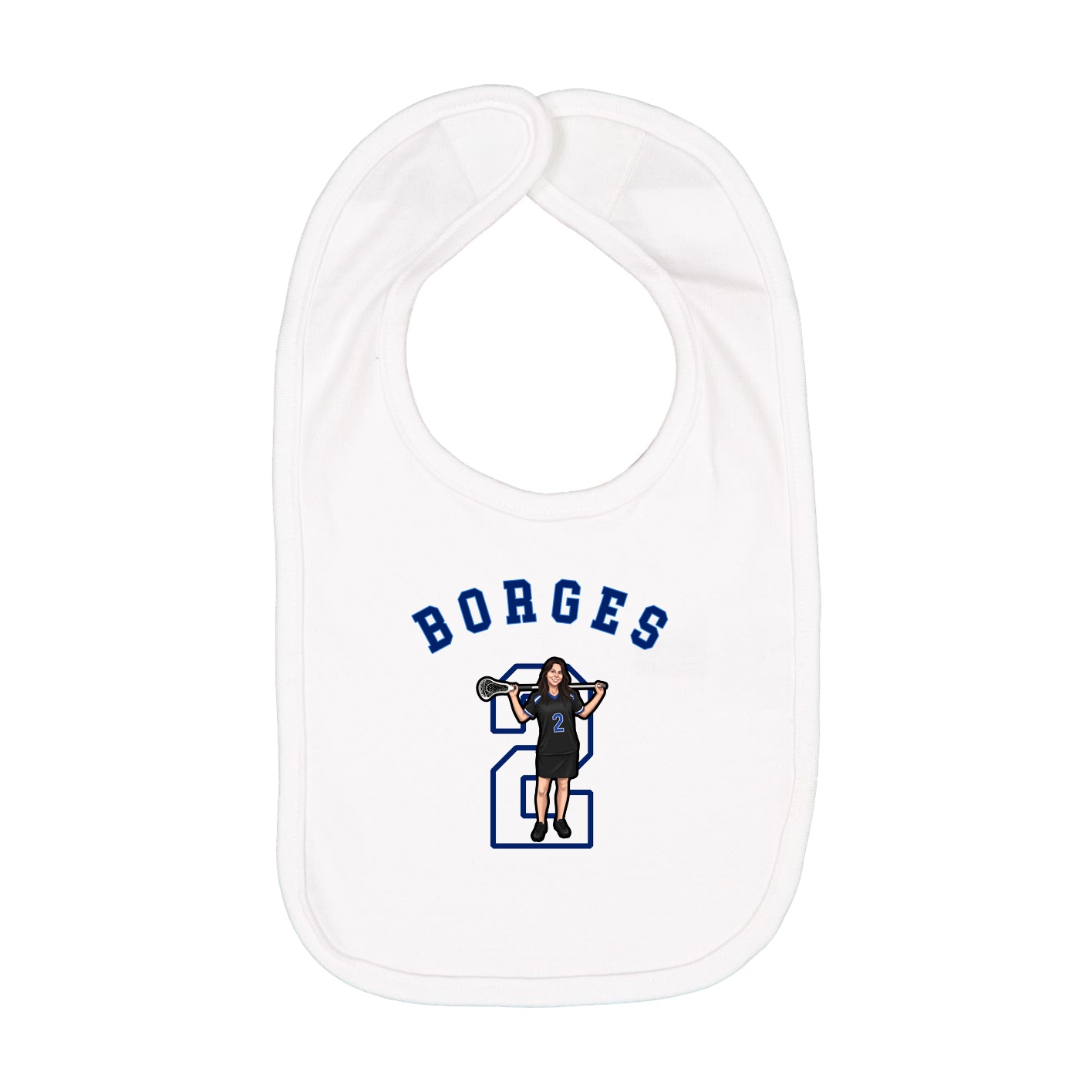 Infant Bib — Shirsey Arch in White