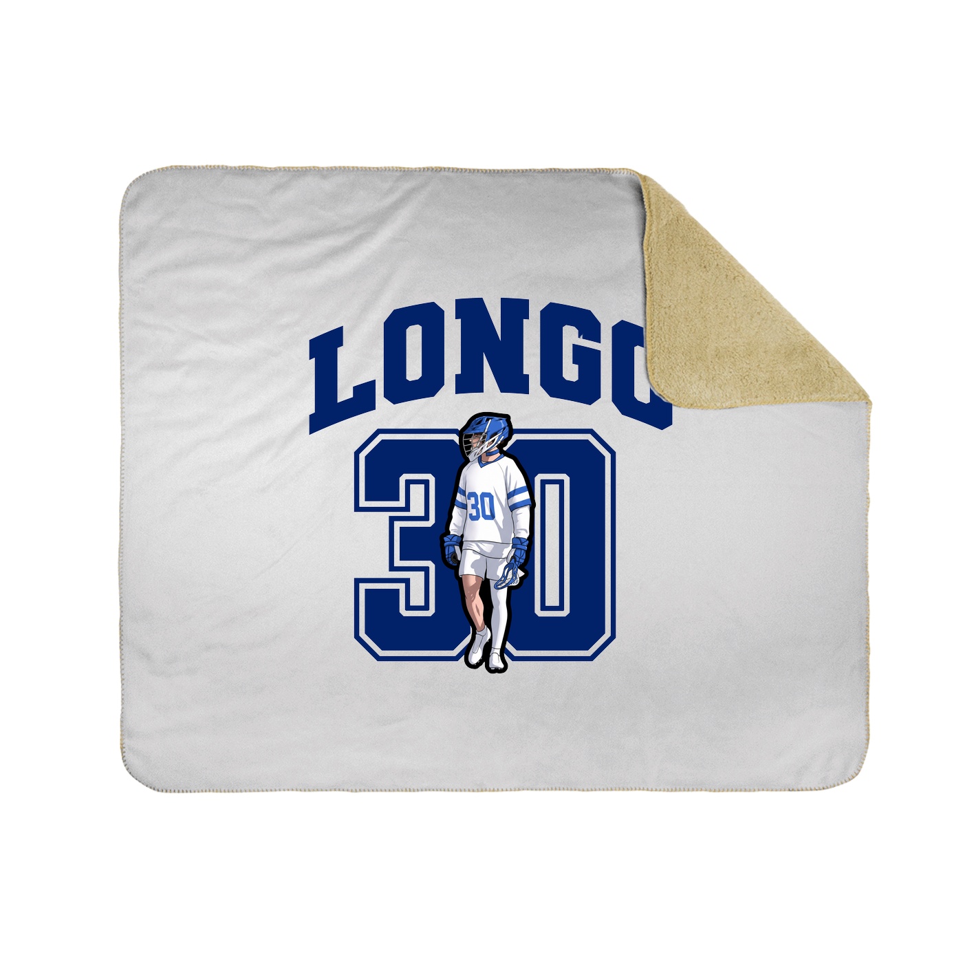 Throw Blanket — Number in White