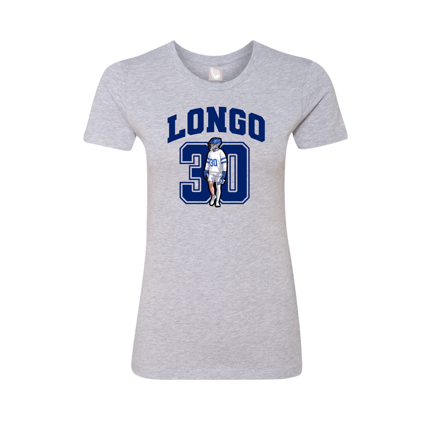 Fitted Women's Tee — Number in Grey