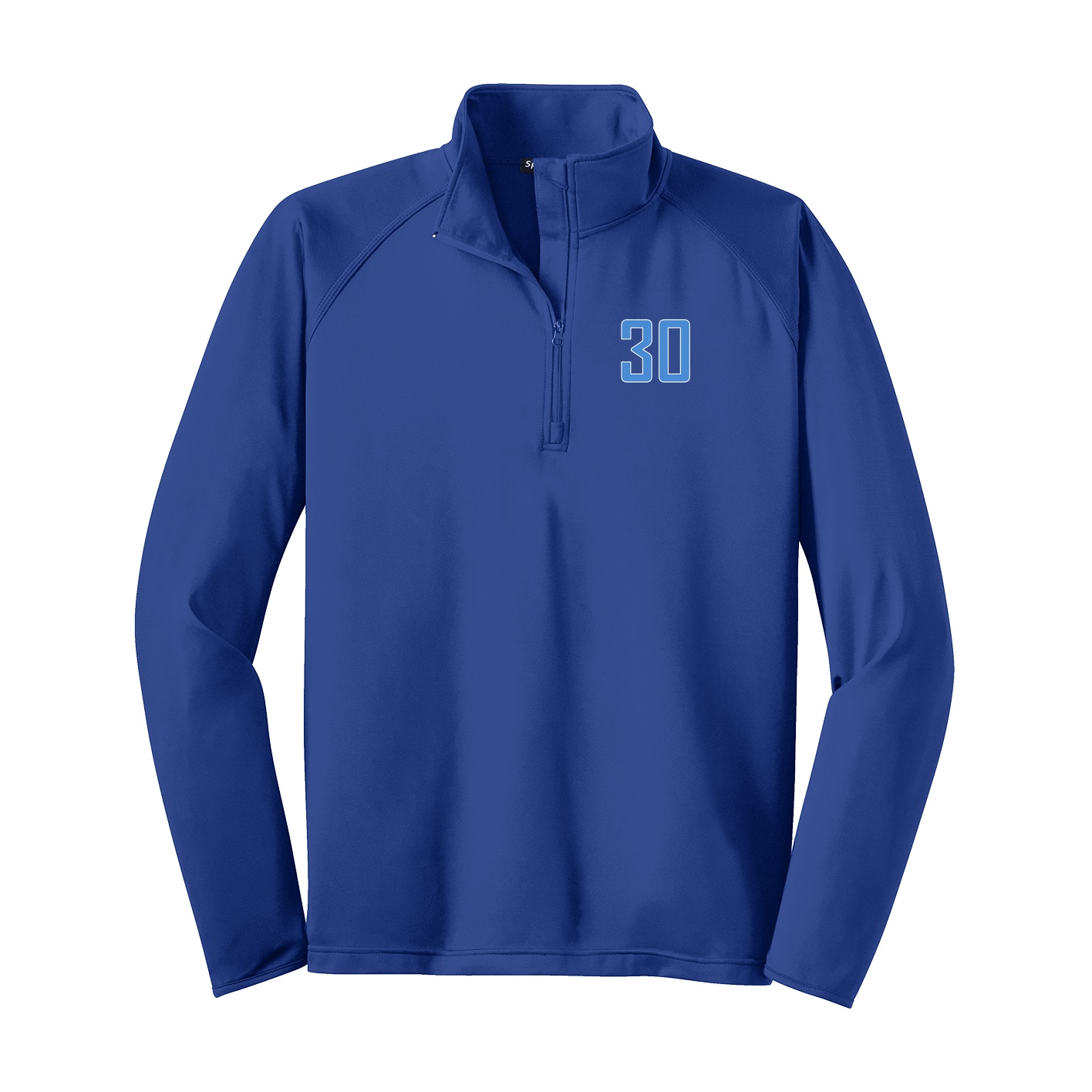 Q-Zip Pullover — Front Shirsy in Royal