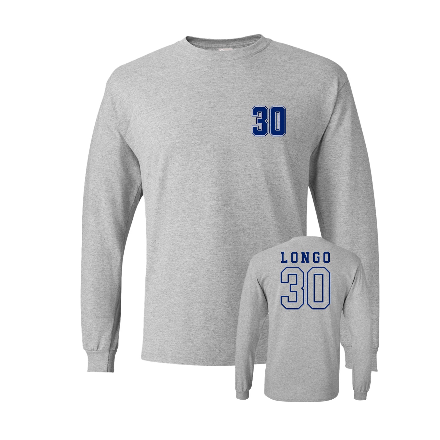Long Sleeve Tee — Chest Back in Grey