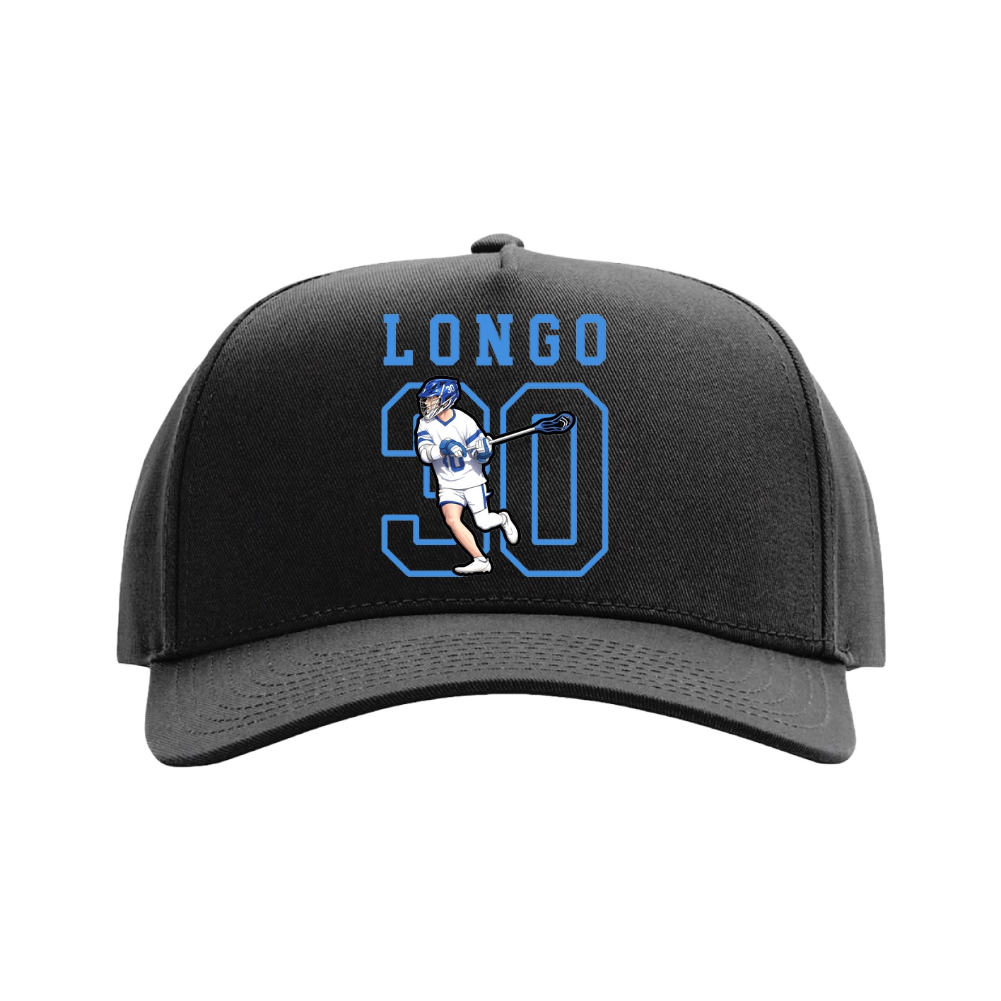 Full Fabric Five-Panel Champ Cap — Shirsey in Black